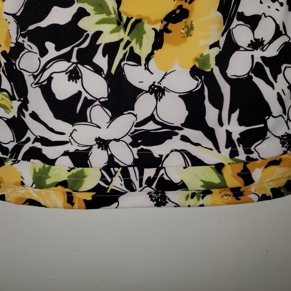 Perceptions Flower Print Dress with Sweater Cover - Picture 3 of 6